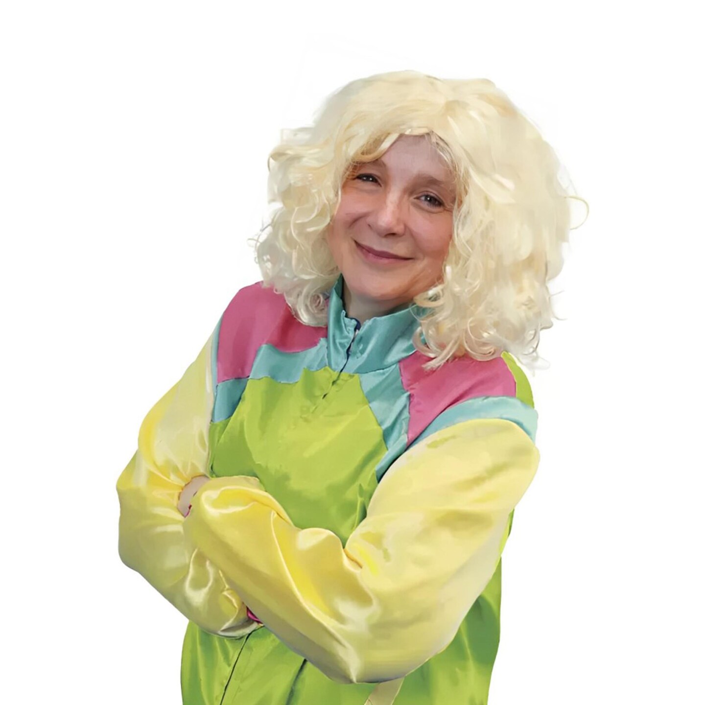 Gals 80 s Windbreaker Set Includes Wig Michaels