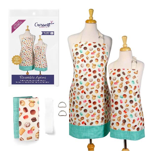 Crosscut Sewing Co.&#xAE; Apron Sewing Project Kit - Beginner Sewing Kit - Sewing Kit for Kids