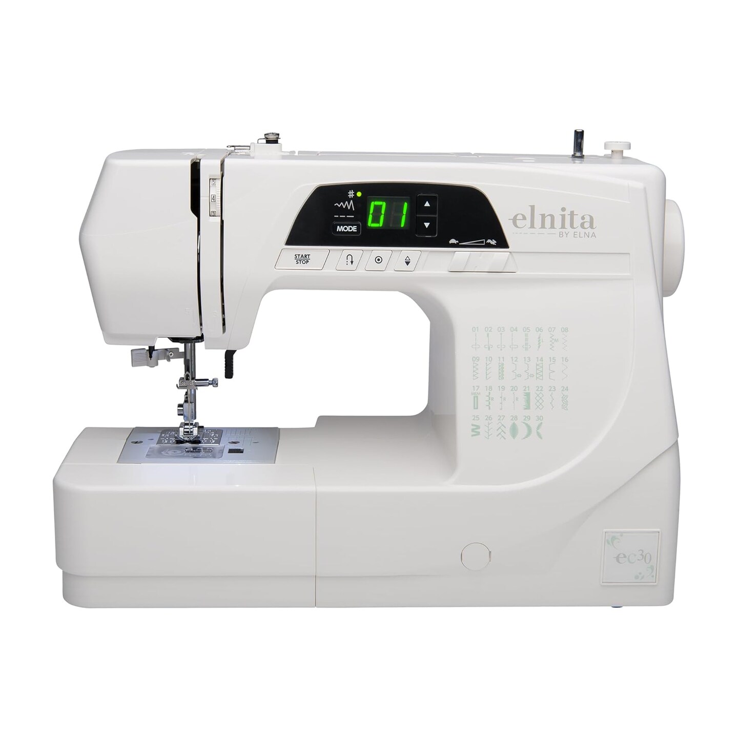 Elna Elnita EC30 Computerized Sewing Machine 30 Stitches LCD Needle Threader