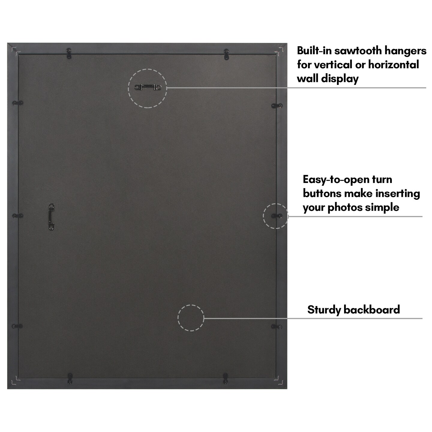 Americanflat 16x20 Picture Frame with Decorative Inner Mat Accent - Use as 11x14 photo frame with the Mat or as 16x20 frame without the Mat - Statement Frame with Polished Plexiglass