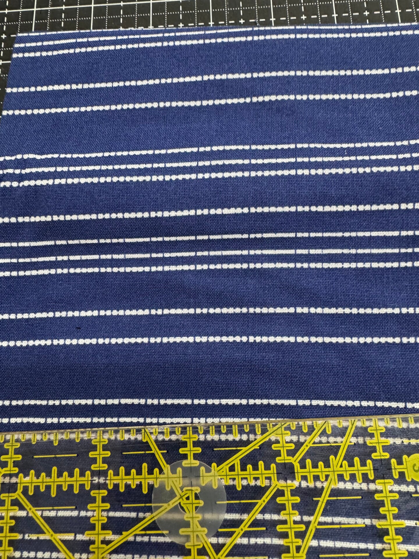 3 Wishes 1 Yard Precut Blue with Wavy Lines 100% Cotton Blender