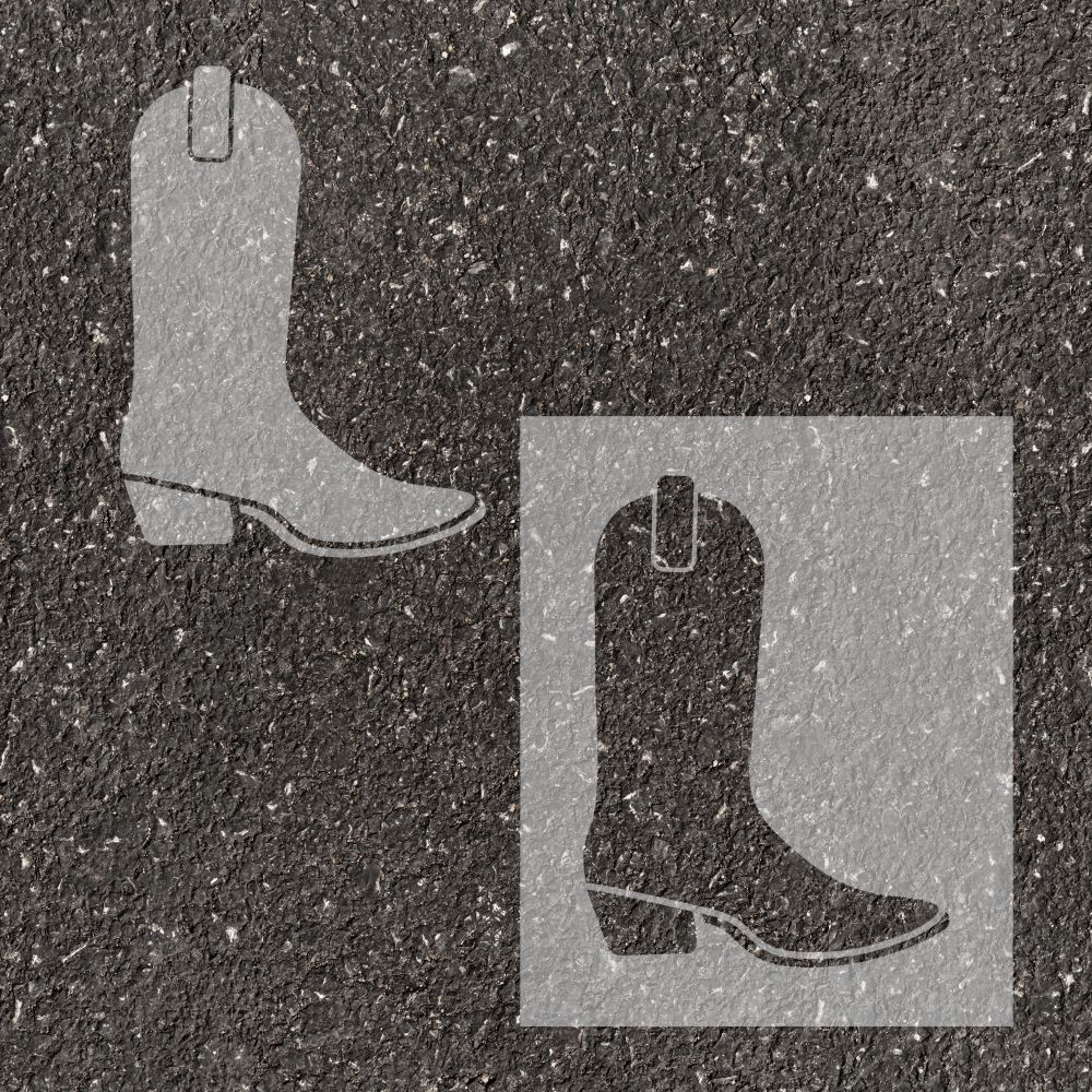 Cowboy Boot Parking Space Stencil | High School Senior Parking Spot | Reusable | Stencil Ease |