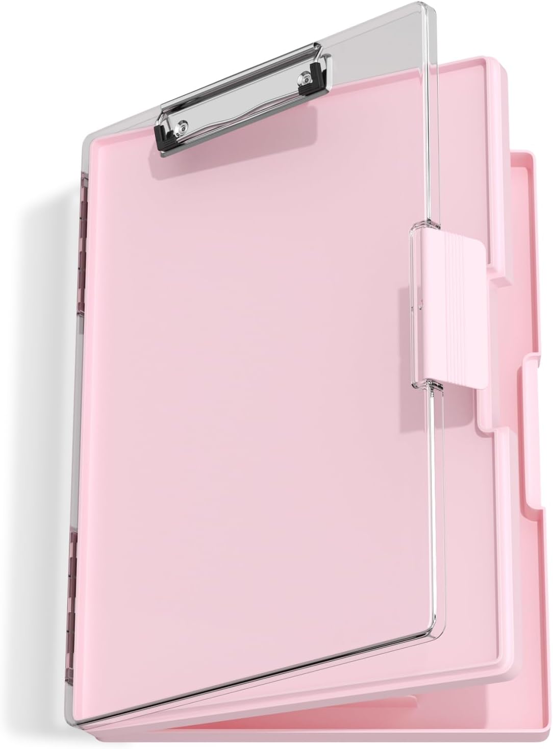 Pink Folder Nursing Clipboards with Side Opening, Heavy Duty Clipboard with Two Compartment Storage Box, Easy Writing for Work, Office &#x26; School Supplies, 8.5 x 11 Clipboard with Storage