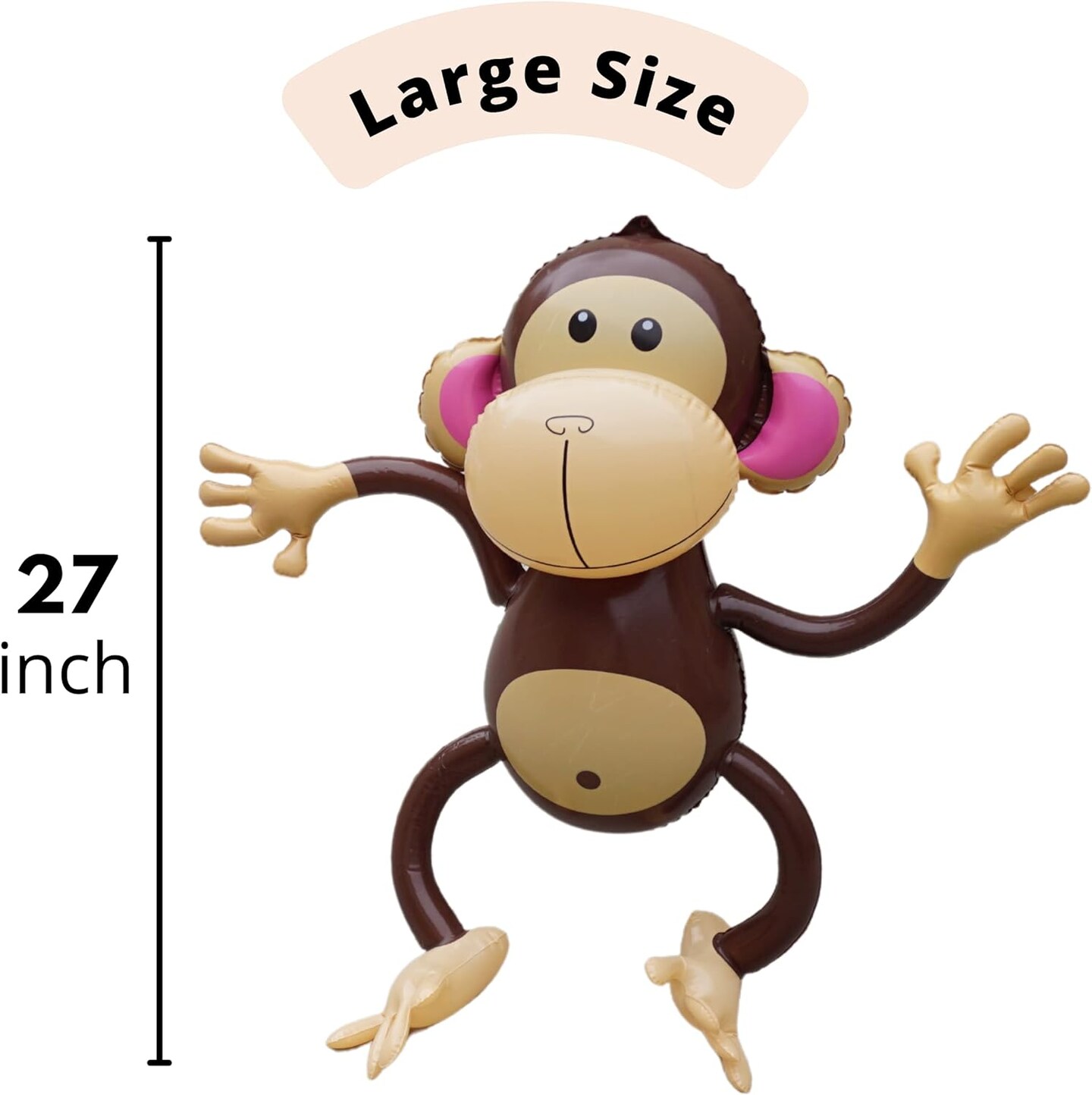 4E's Novelty Inflatable Monkey 2-Pack, 27" for Jungle Decorations & Safari Birthday decorations!