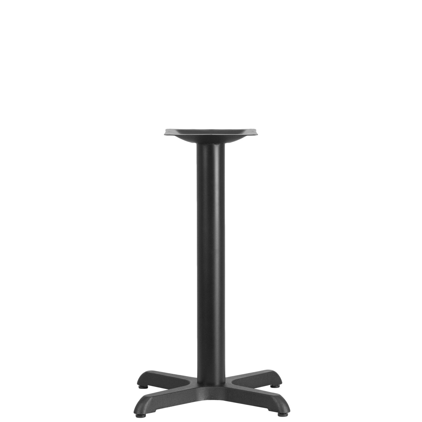 Emma and Oliver 22'' x 22'' Restaurant Table X-Base with 3'' Dia. Table Height Column