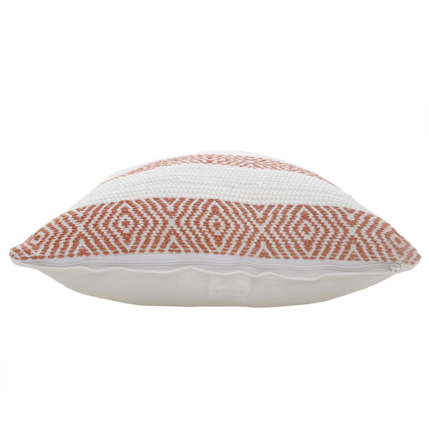 Edge Collections - 20" x 20" - Orange - Striped Decorative Pillow with Zipper - 1 Piece