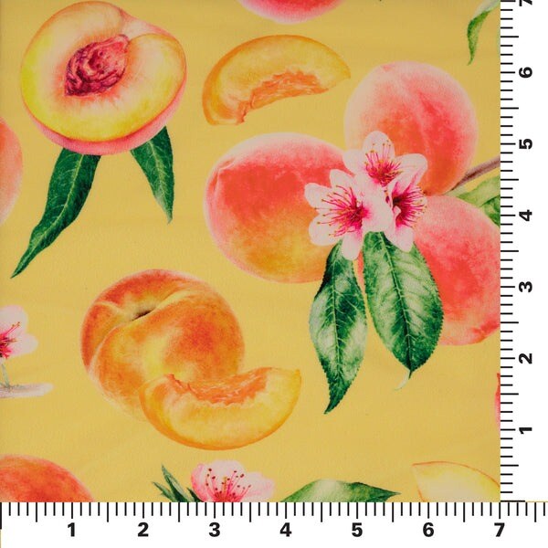 It&#x27;s All Peachy Printed Spandex Fabric
