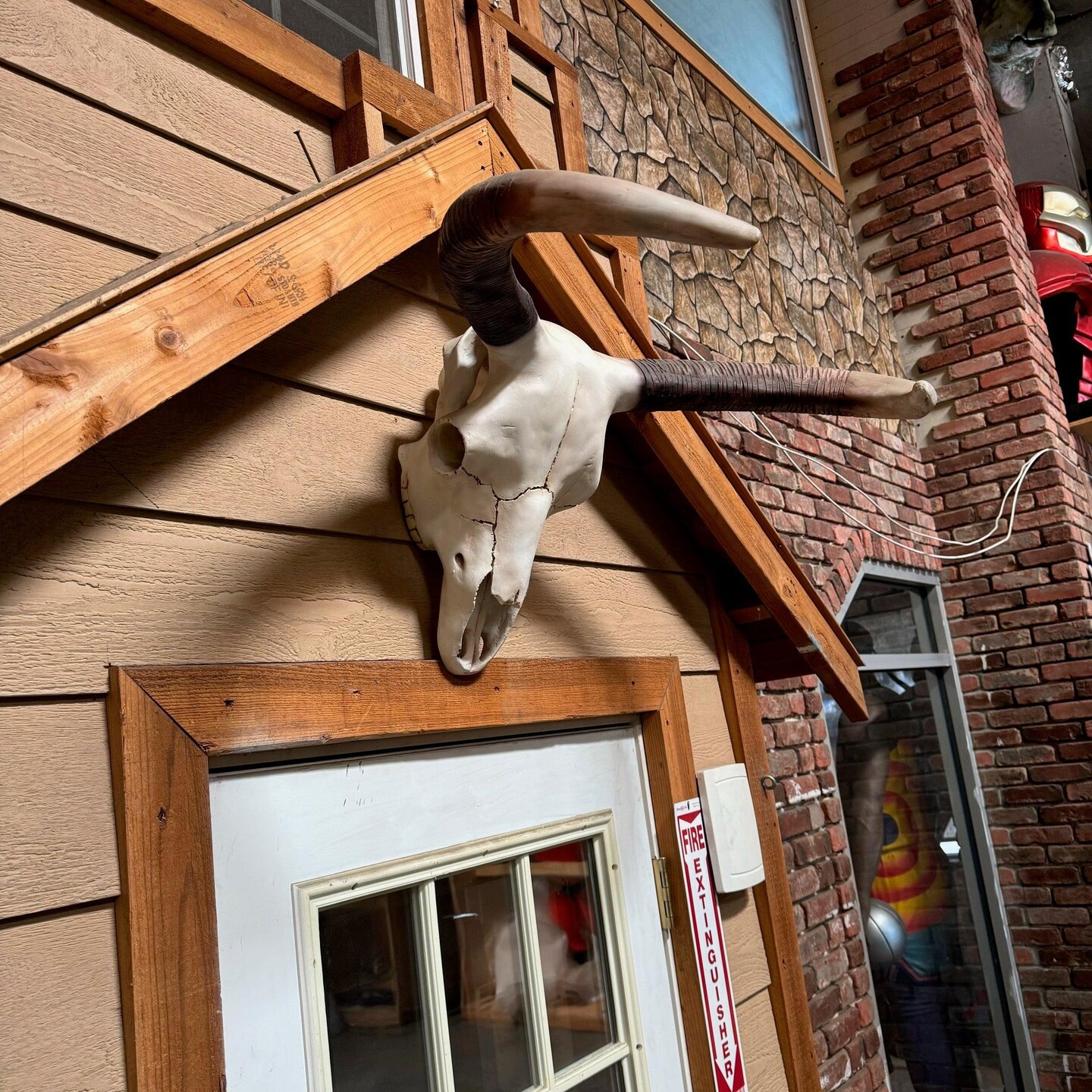 Small Bull Skull Life Size Statue