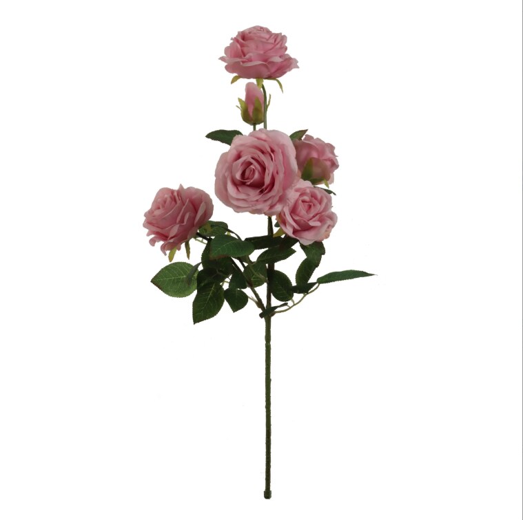 3-Pack 27&#x22; Red Rose Spray &#x2013; 5 Flowers &#x26; 1 Bud &#x2013; Realistic Silk Floral Decor