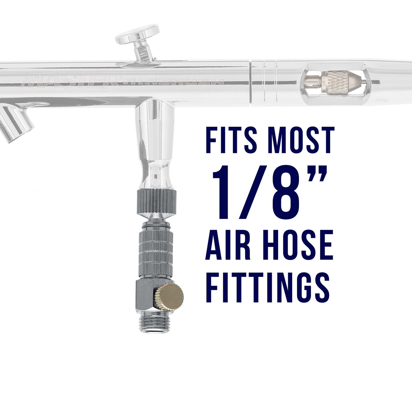 Quick Release Disconnect Coupling with Plug & Airflow Control Valve - 1/8" BSP Male and Femal Airbrush Fittings