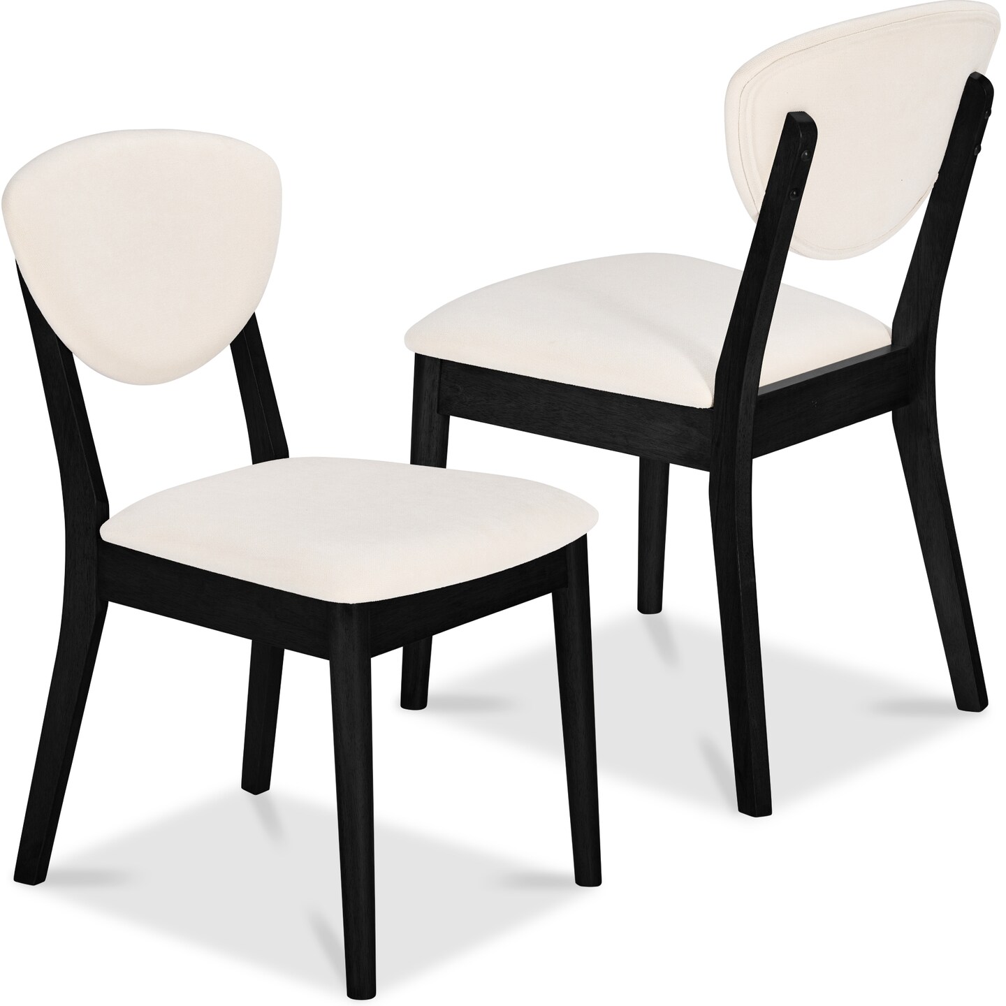 Best Choice Products 2-Piece Mid-Century Modern Wood & Upholstered Dining Chair Set