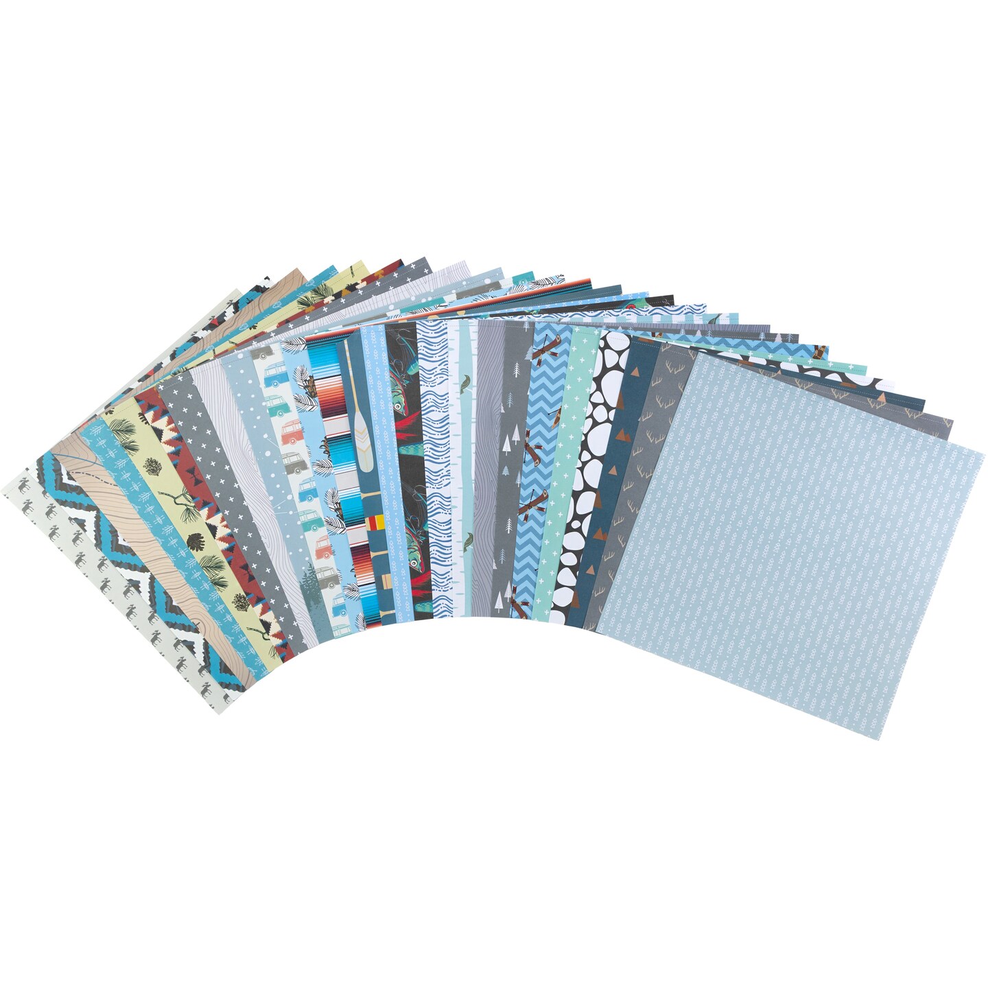 Colorbok 68lb Designer Single-Sided Paper 12"X12" 50/Pkg-Adventure, 25 Designs/2 Each