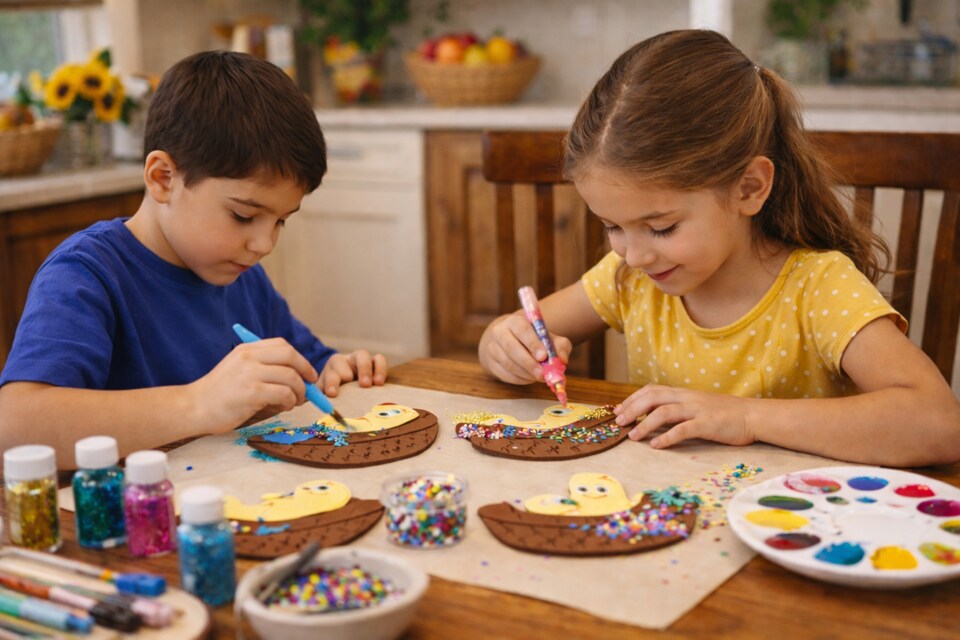 Baby Moshe Foam Shapes 40 Pack – Moses in Basket Craft Cutouts for Passover, Hebrew School & Jewish Classroom Projects