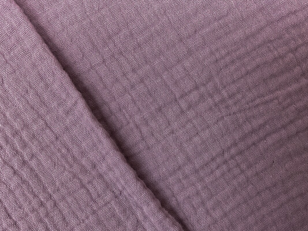 Lavender Purple Cotton Solid Double Gauze Woven Fabric By the Yard