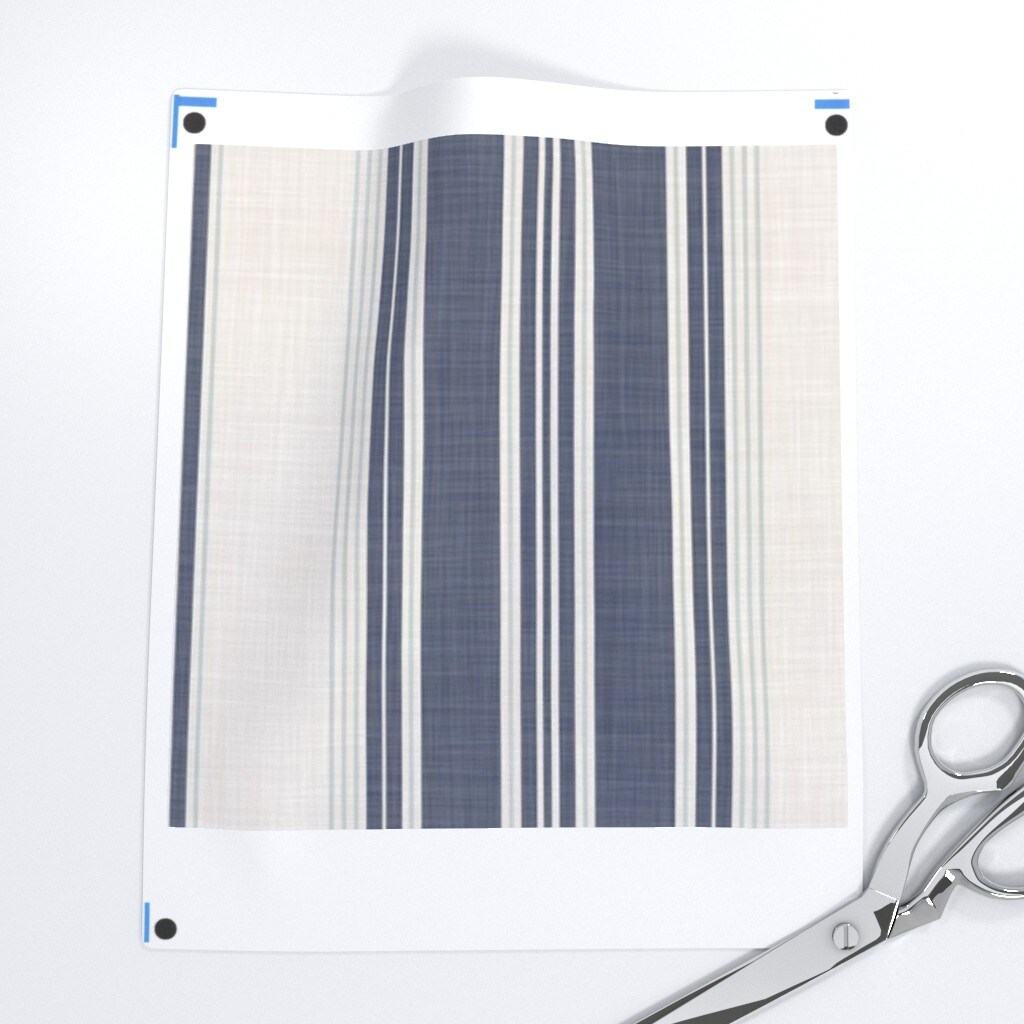 Ticking Stripe Elegant Neutral Traditional Medium Scale Custom Pre-pasted Wallpaper by Spoonflower Pre-Pasted Wallpaper 2FT Wide