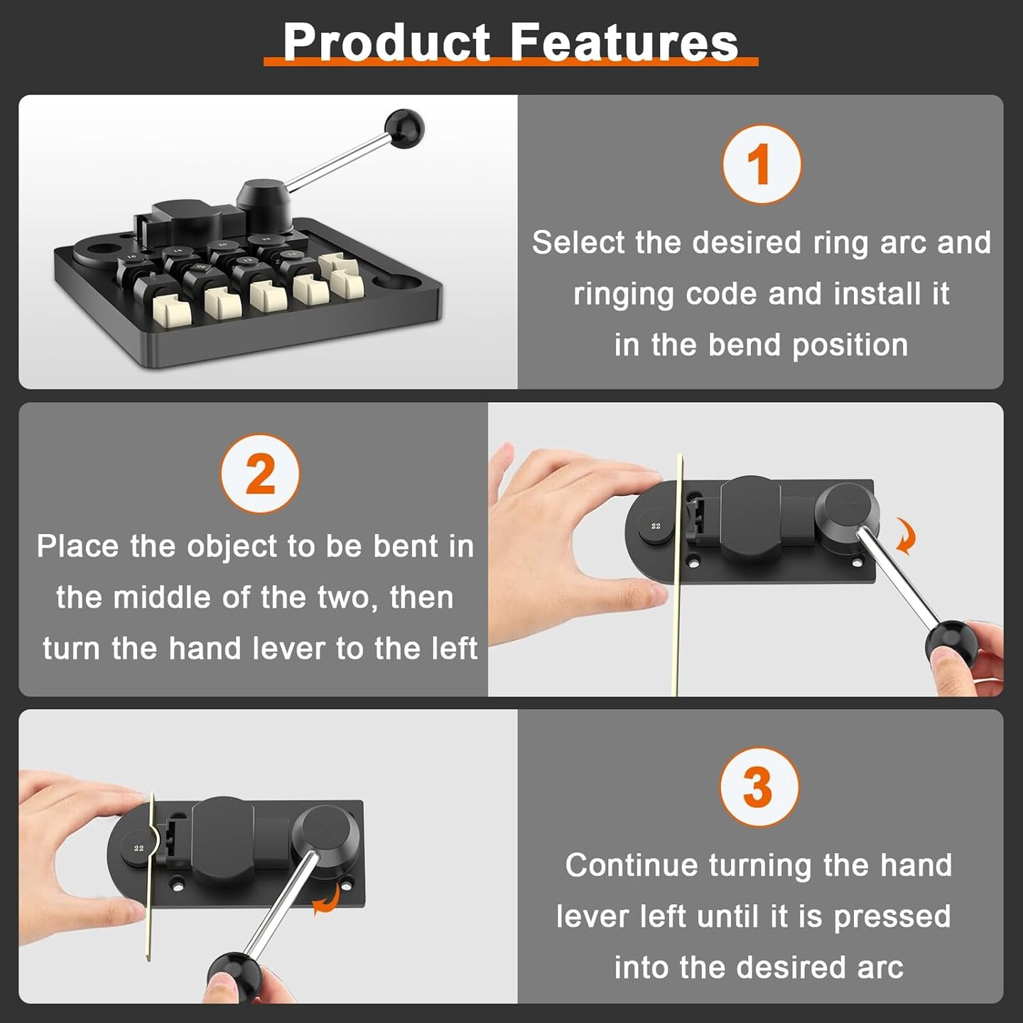 Ring Bender Tool Set – Spoon Ring Maker & Jewelry Bending Kit with Nylon & Iron Dies, Ring Measuring Tools, Hammer & Polishing Cloths for DIY Jewelry Making