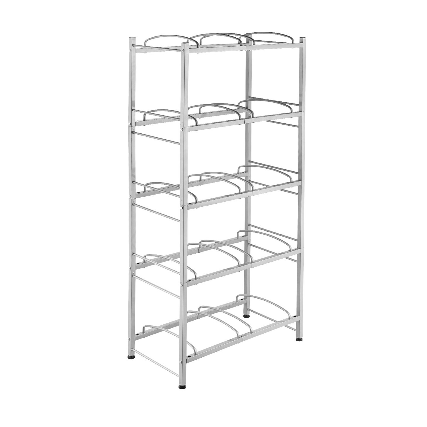 Gallon Water Jug Holder,Double Row Rack for Bottles Silver, Color ...