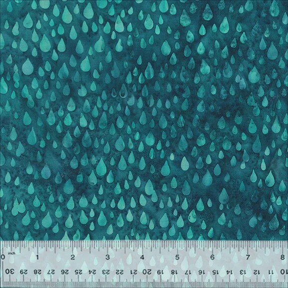 Fabric Anthology Dark Teal Raindrops JDJ Lagoon Batiks by the Quarter Yard 3627Q-X