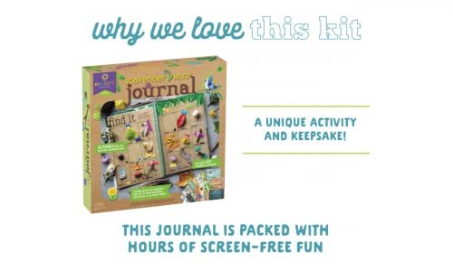 Craft-tastic Scavenger Hunt Journal – 32-Page Nature DIY Craft Kit with 521 Stickers, Outdoor Exploration & Creative Prompts for Kids Ages 6+