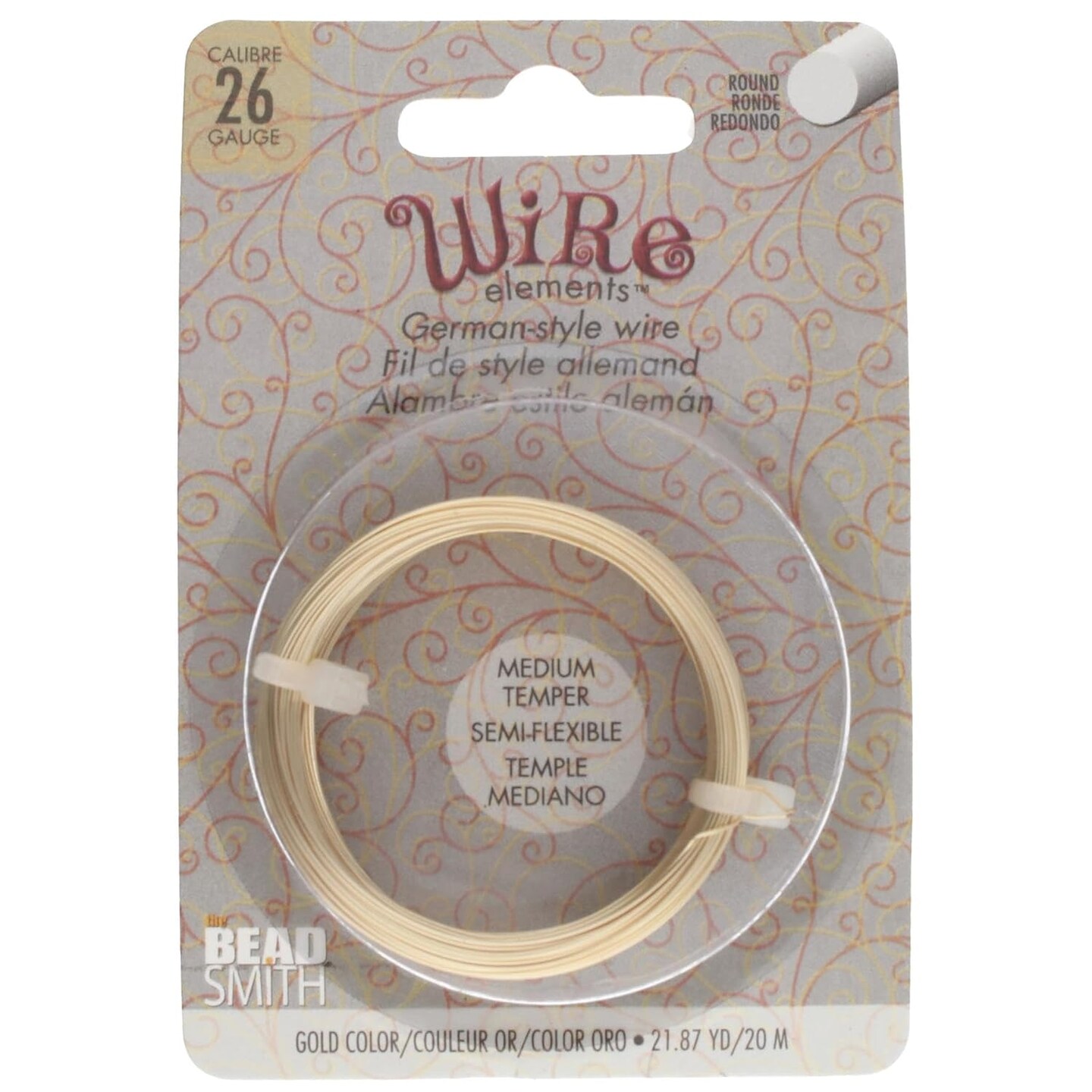 The Beadsmith German-Style Jewelry Wire – Copper Core, Copper Plated -Beading Wire Used to Jewelry Making, Wire Wrapping, Sculpting, Floral, and DIY Arts & Crafts