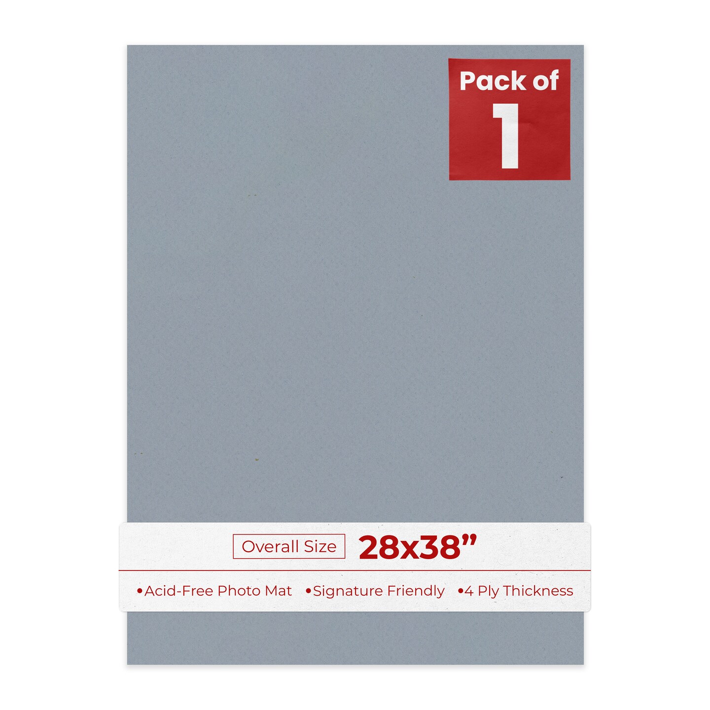 Harbor Gray 28x38 Uncut Mat Board - Blank Sheets, No Opening, Color ...