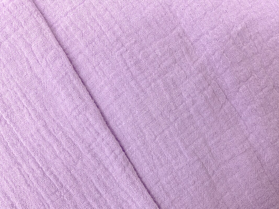 Light Purple Cotton Solid Double Gauze Woven Fabric By the Yard