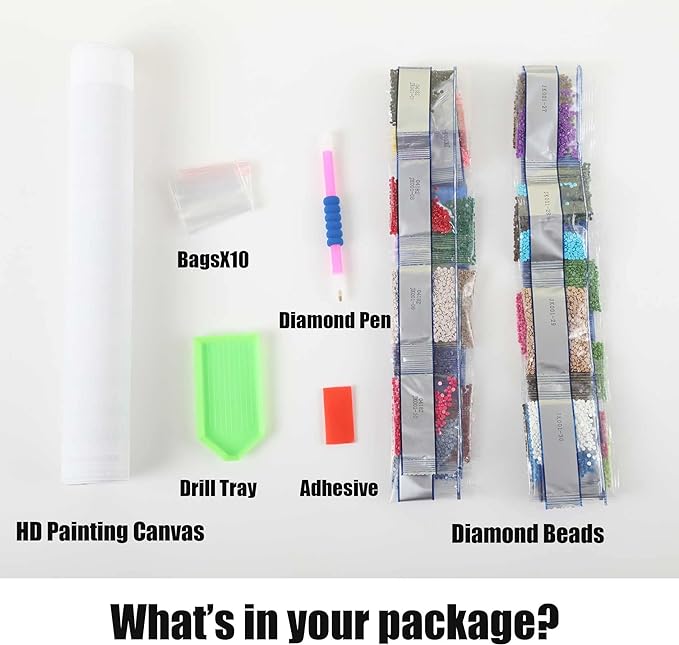 Truck Diamond Painting Kits for Adults, Flag Diamond Art Kits for Adults, DIY 5D Diamond Painting Kits for Beginners Home Wall Decor 14x14inch