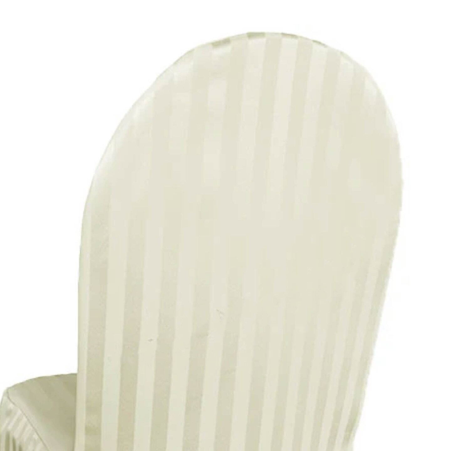 1 Piece Striped Jacquard Polyester Banquet Chair Cover Ivory Elegant Wedding Decor