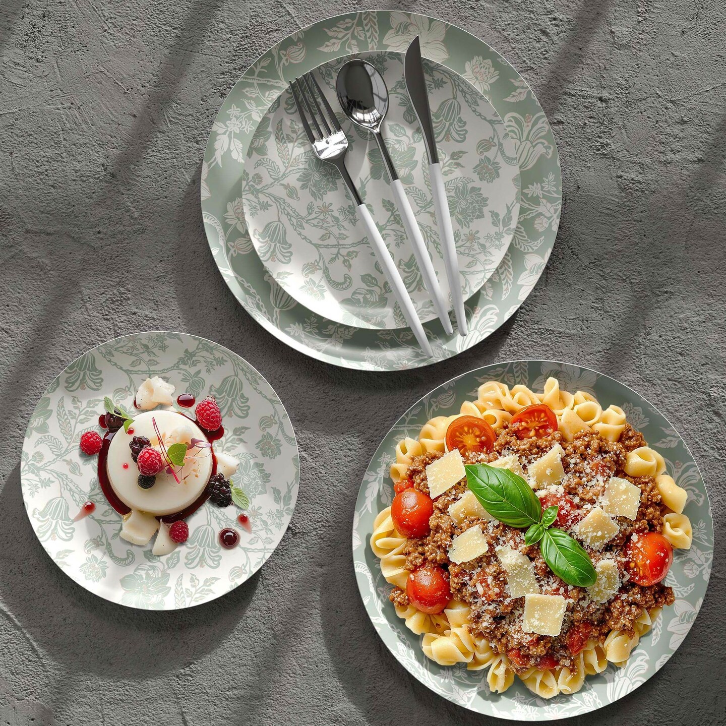 32 Count Gracy Design Elegant Paper Plates Combo Set Disposable Party Dinnerware 10 In. + 8 In.