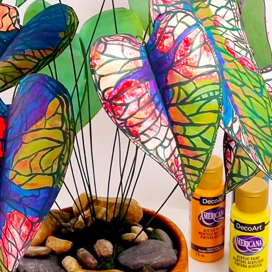 How to Make Painted Paper Plants