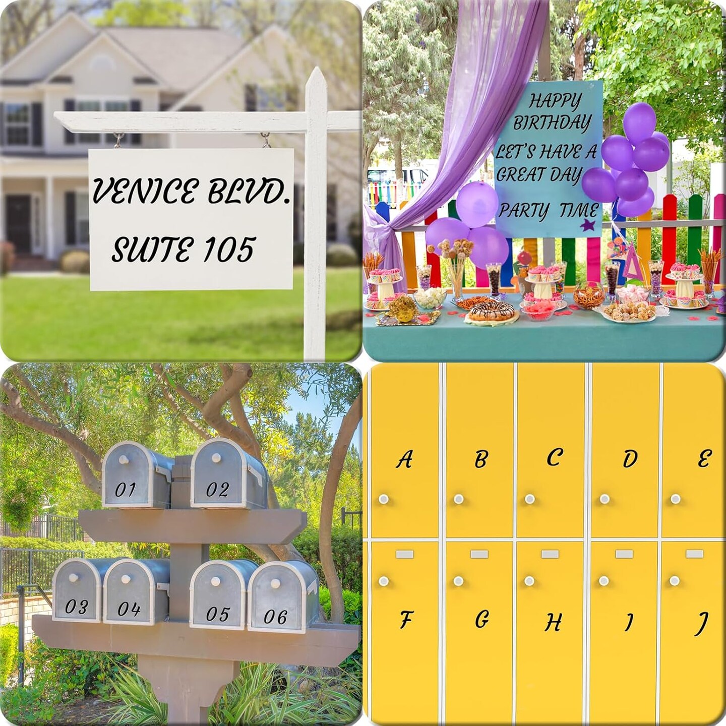 3" Black Vinyl Letter & Number Stickers | 336 Pcs Waterproof Alphabet Kit