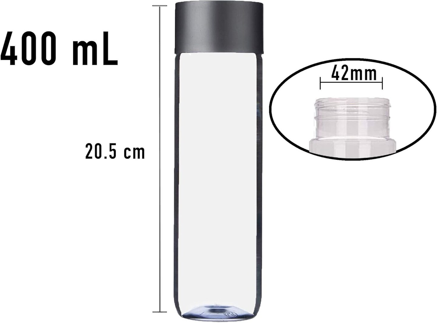12-pack Bulk Empty Plastic Juice Bottles Reusable Water Bottles (Clear)
