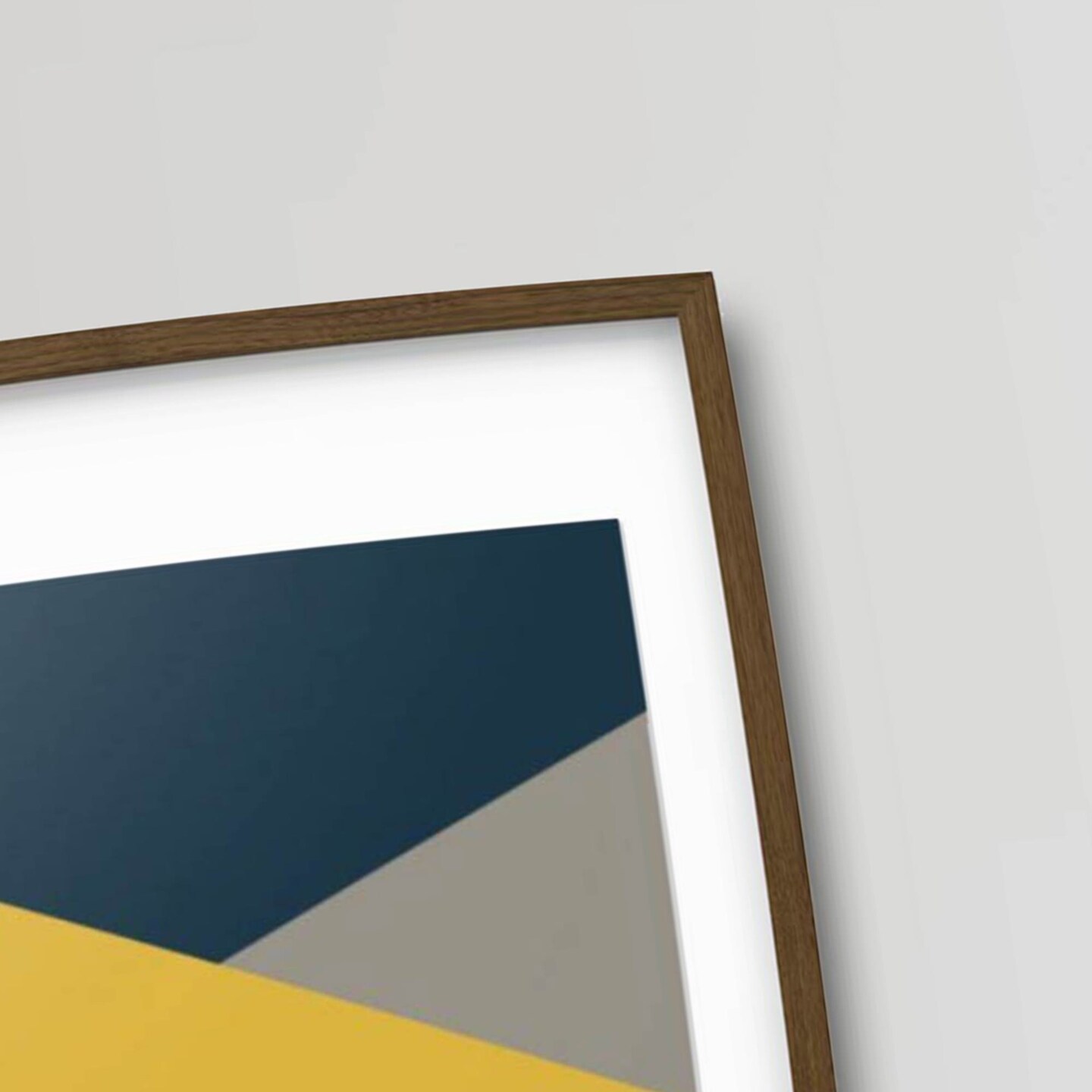 Walnut Effect Frame with Mount, 19&#xBE;x27&#xBD;&#x22; &#x2013; Hang Horizontally or Vertically No-Nail Hanging!