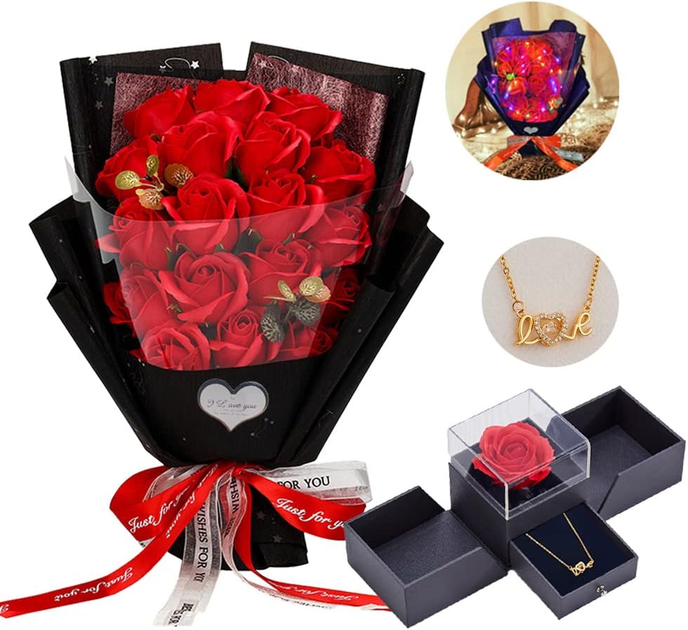 Roses Bouquet Artificial Flower (Bright Red) 14"D x 8"W x 4.5"H