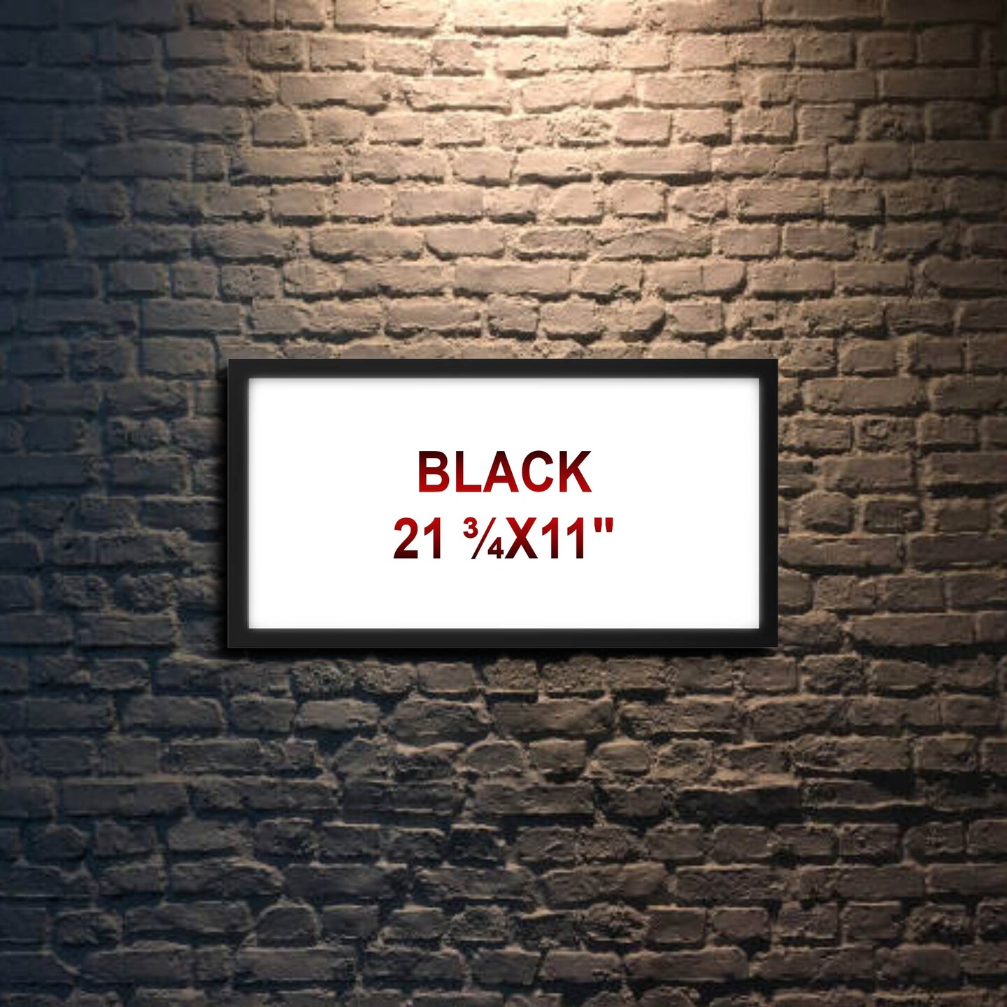 Black 3-Photo Frame 21¾" x 11" with Mount & Safe Plastic Front – Flexible Hanging with ALFTA Adhesive Hook