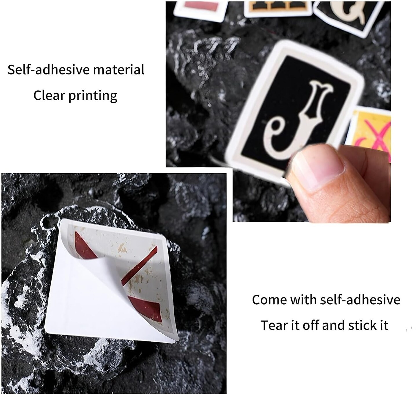 104Pcs Alphabet Stickers Waterproof Vinyl Decals Vintage Letter Stickers A-Z