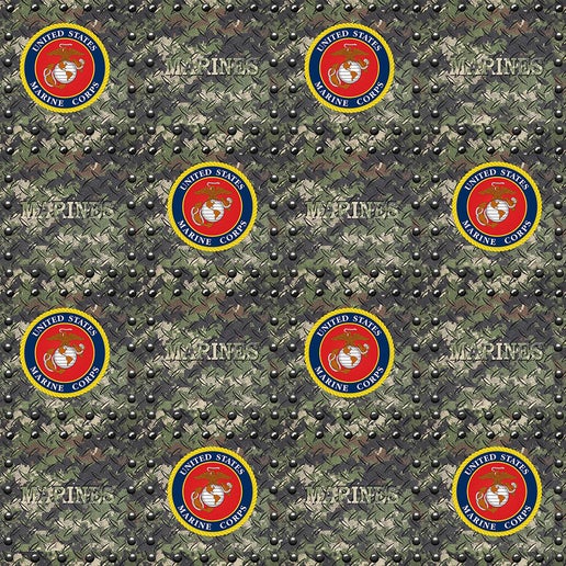 Sykel Enterprises Military Marines Grate Cotton Fabric by the Yard