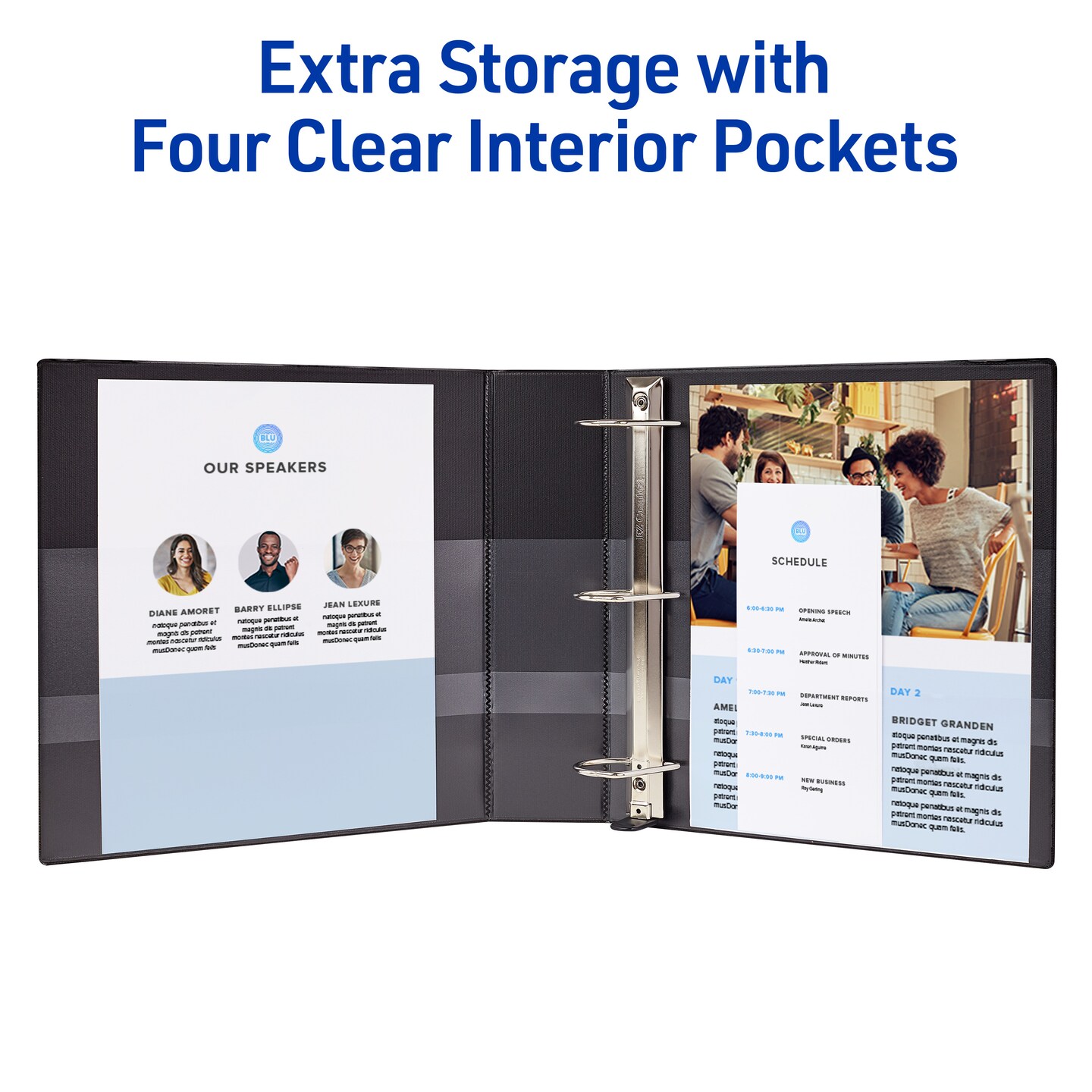 Avery Heavy-Duty View 3 Ring Binder, 3" One Touch EZD Rings, 670-Sheet Capacity, 3.5 Inch Wide Spine, Great for Home, School Supplies, Office, or Organization Needs, 1 White Binder (79193)