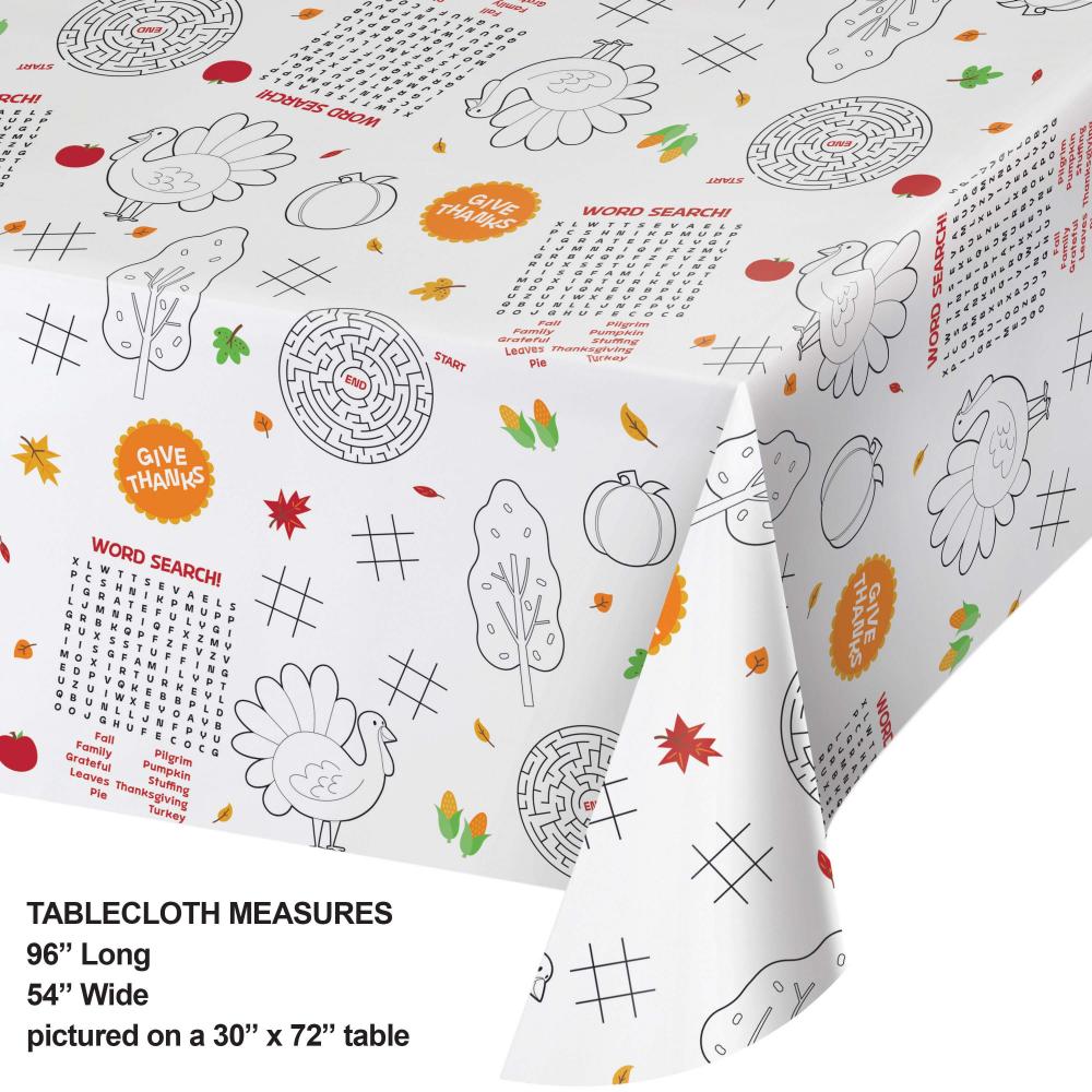 Thanksgiving Activity Paper Tablecover