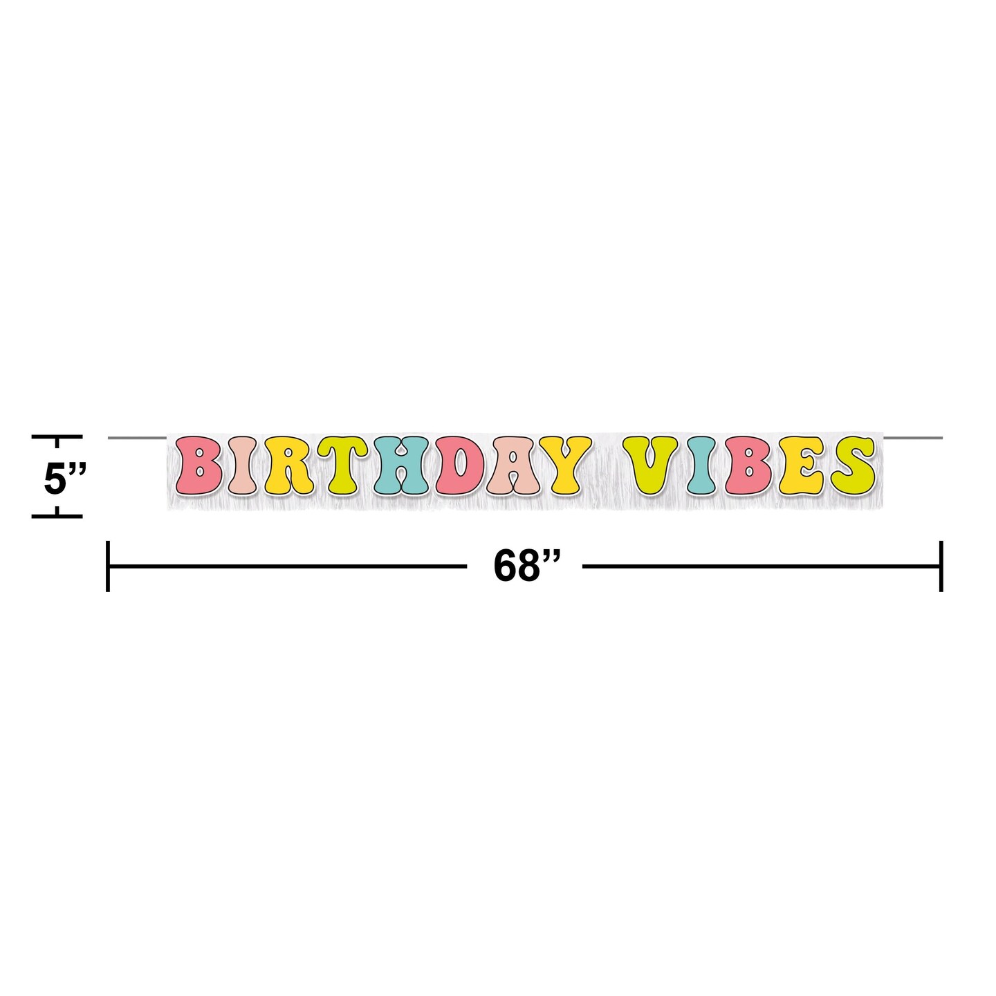 Bulk Pack of 2 Flower Power Letter Banners w/ Fringe