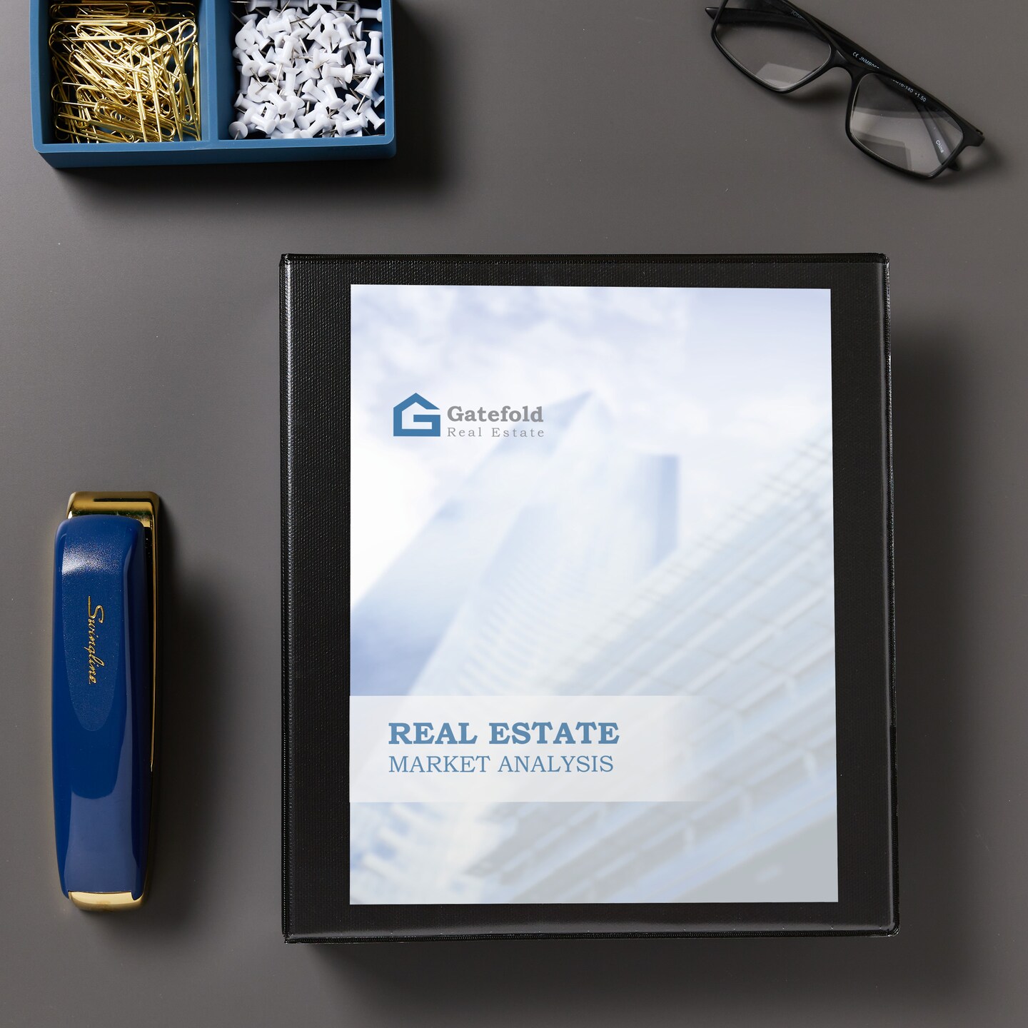 Avery Economy Showcase View 3 Ring Binder, 3 Inch Slant Rings, 1 Black Binder (19750)