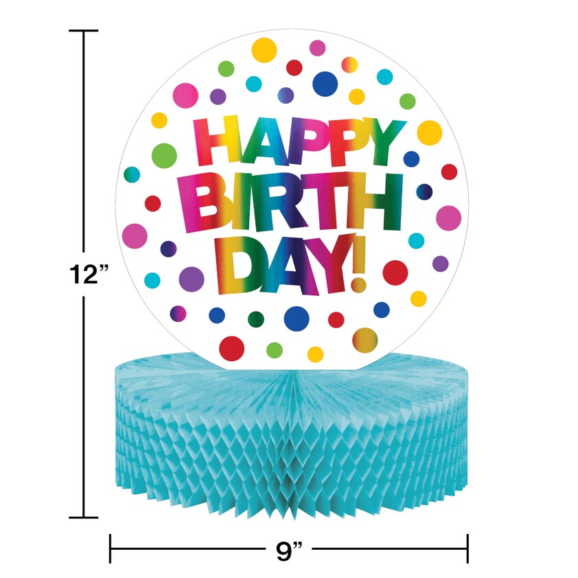 Rainbow Foil Birthday Centerpiece