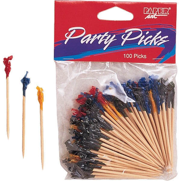 Wooden Picks Frill, 2.5&#x22; 100/Pkg