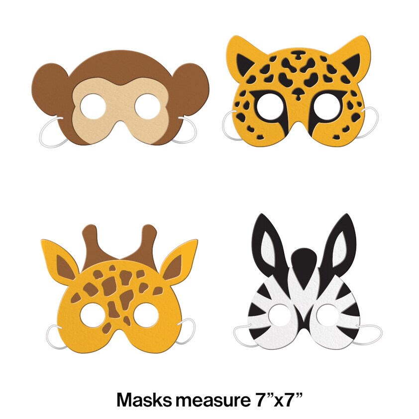 Party Animals Foam Masks (4/Pkg)