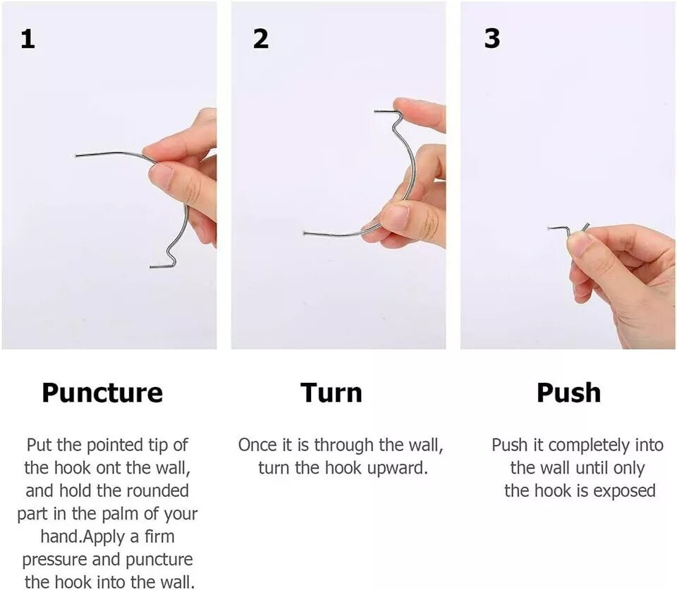 30pc Super Hook Picture Hanger Hang Planner Art Clock For Home Office Decoration