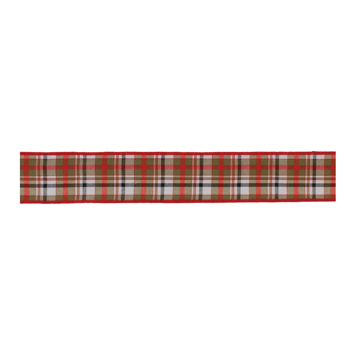 Melrose Plaid Wired Craft Ribbons - 2.5&#x22; x 5 Yards - Set of 2