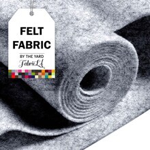 FabricLA Acrylic Felt Fabric - 72&#x22; Inch Wide 1.6mm Thick Felt by The Yard - Use Soft Felt Sheets for Sewing, Cushion, and Padding, DIY Arts &#x26; Crafts (10 Yards, Heather Grey)