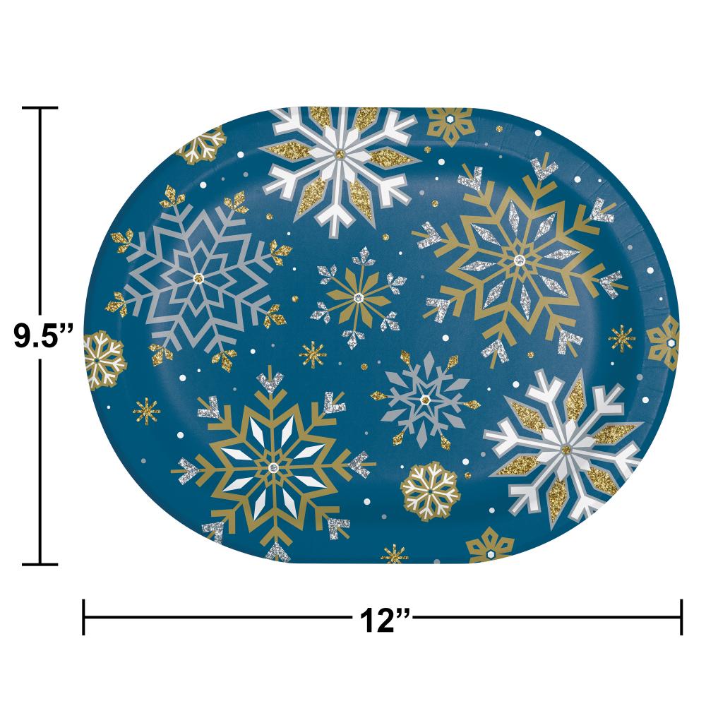 Whimsical Winter Oval Platter (8/Pkg)