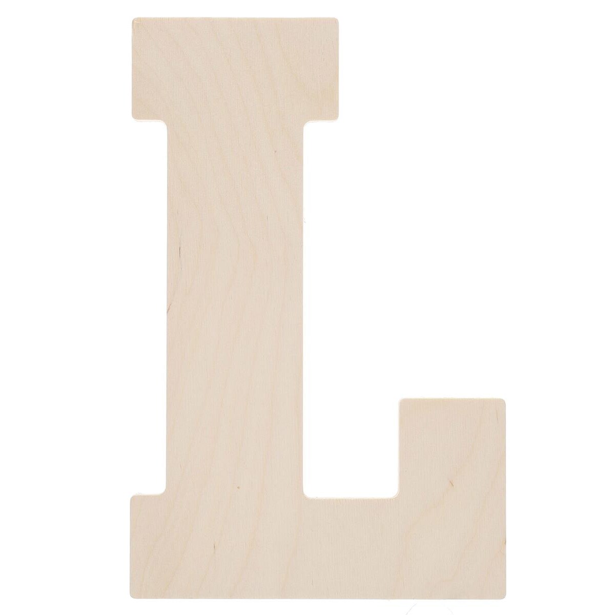 Good Wood By Leisure Arts Letter 13&#x22; L, Wooden Letters, Wood Letters, Wooden Letters Wall Decor, Large Letters 13 Inch, Small For Crafts
