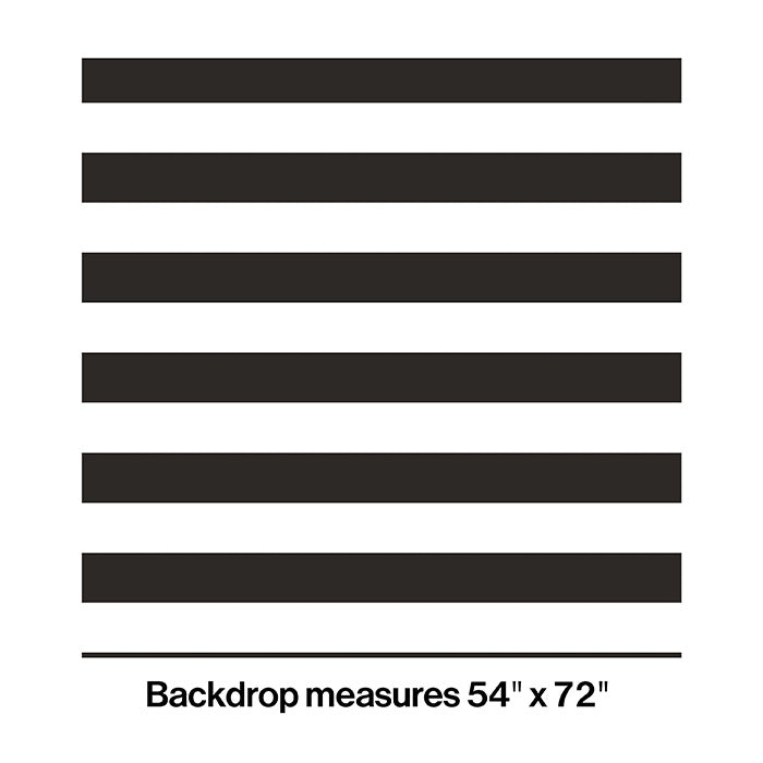 Black &#x26; White Stripe Photo Booth Backdrop
